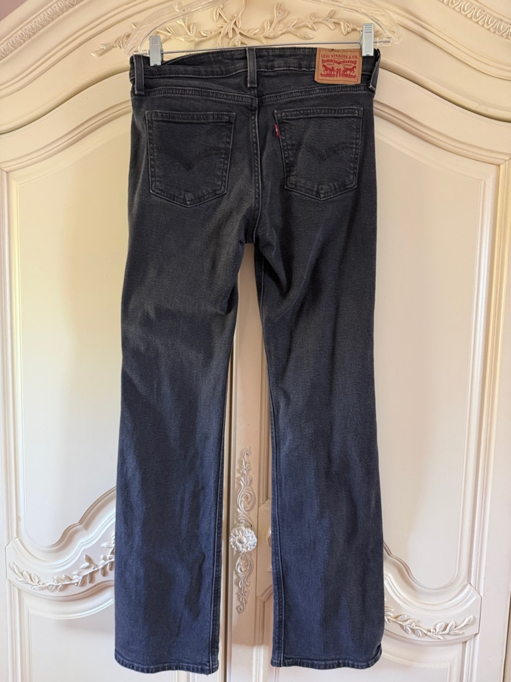 Levi’s Black Jeans 27 Gray Superlow Boot Cut Strauss stretch red tab W27 x L32 4 - Picture 3 of 15